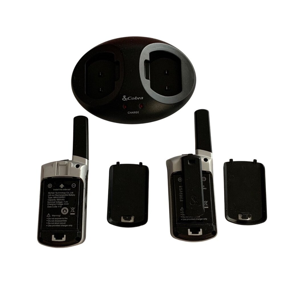Cobra 2-Way Walkie Talkies GA-CF W/ Charging Dock NO CORD UNTESTED SOLD AS-IS